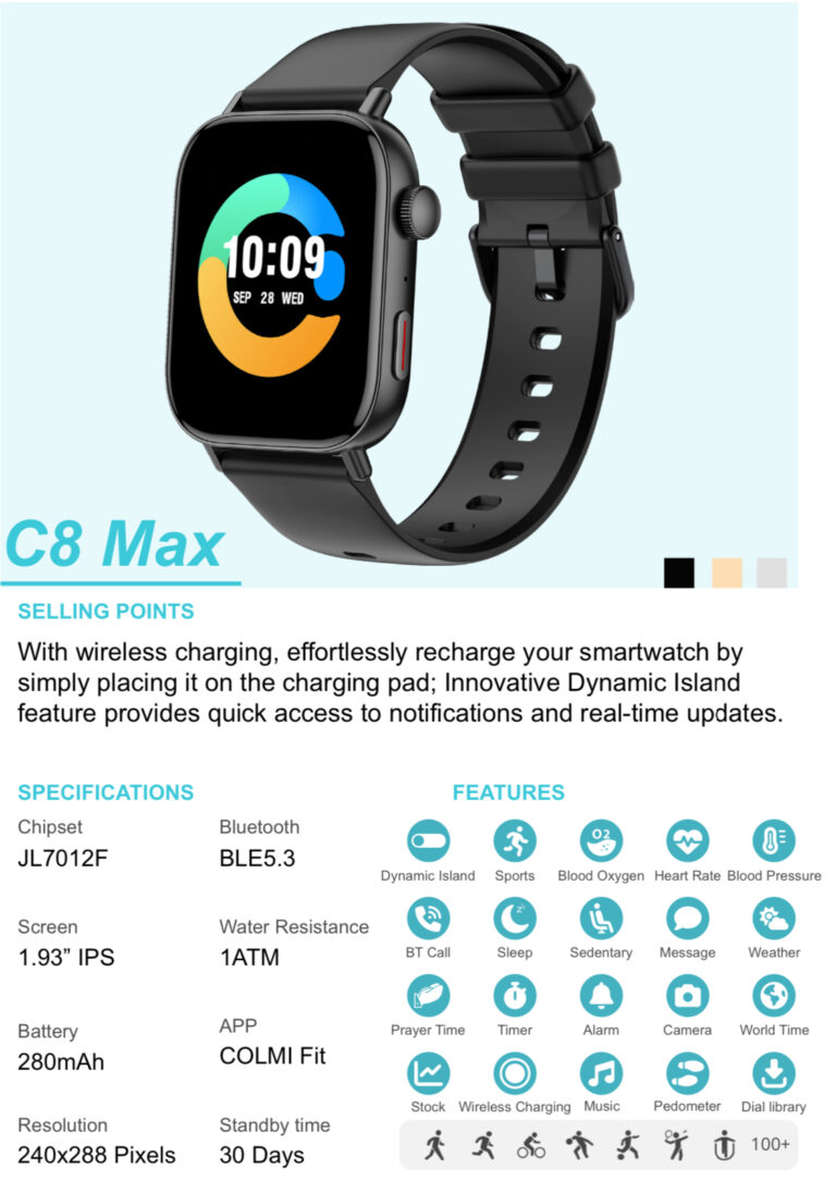 Colmi C8 Max Smartwatch: Redefining Convenience and Style in Ghana